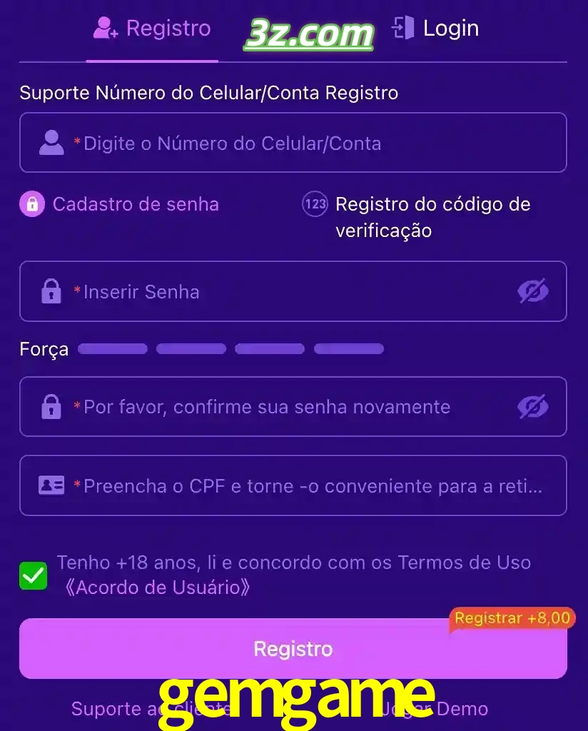 bonus de cadastro imediato